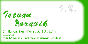 istvan moravik business card